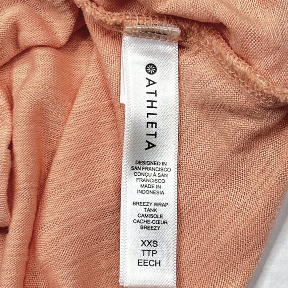Athleta Breezy Wrap-Tank Camisole Light Peachy Orange Size XXS - NWOT - Picture 6 of 9